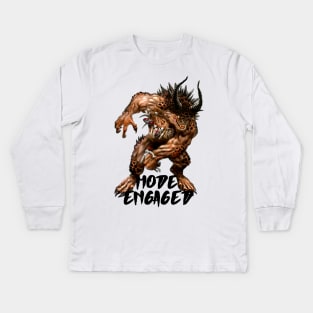 Engage the BEAST Within! Kids Long Sleeve T-Shirt